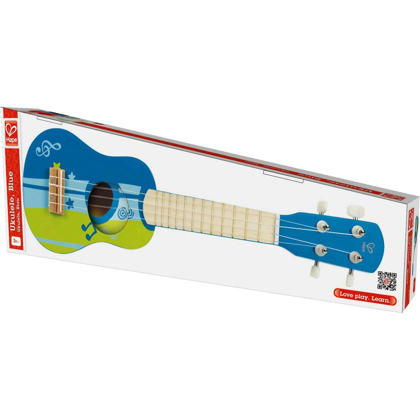 Kid's Wooden Toy Ukulele - Blue & Green