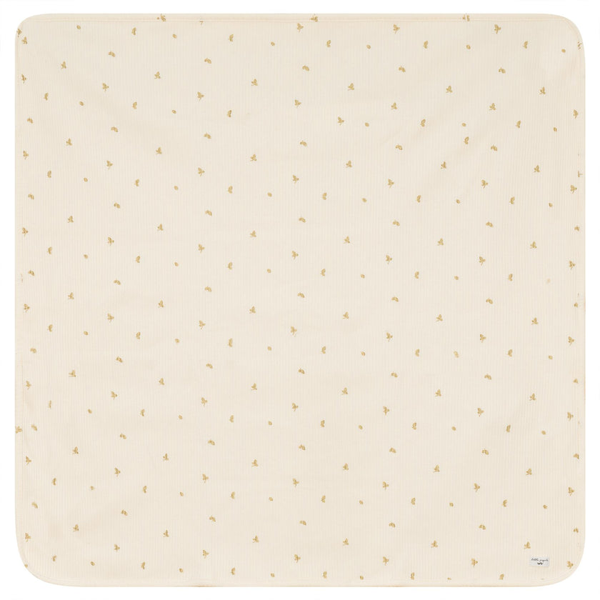 Leaf Print Ribbed Blanket