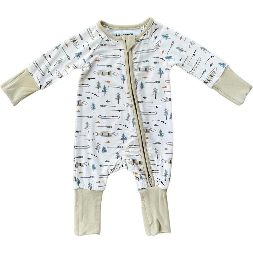 Boy's Long Sleeve Zip Romper