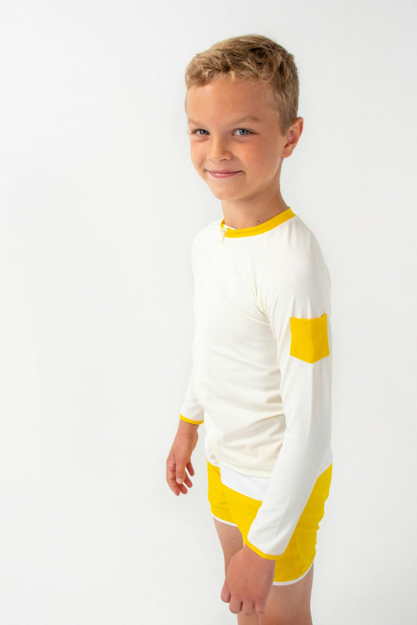 Leo Rashguard Ivory And Sicilian Yellow
