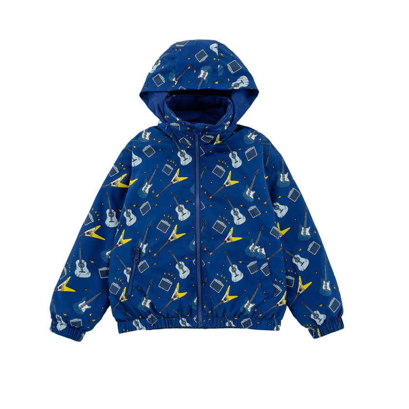Max Reversible Rain Jacket Windbreaker, Guitar Band