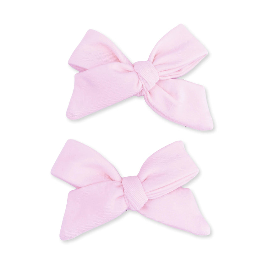 Solid Pink A Boo - 2 Pack Bow Clips