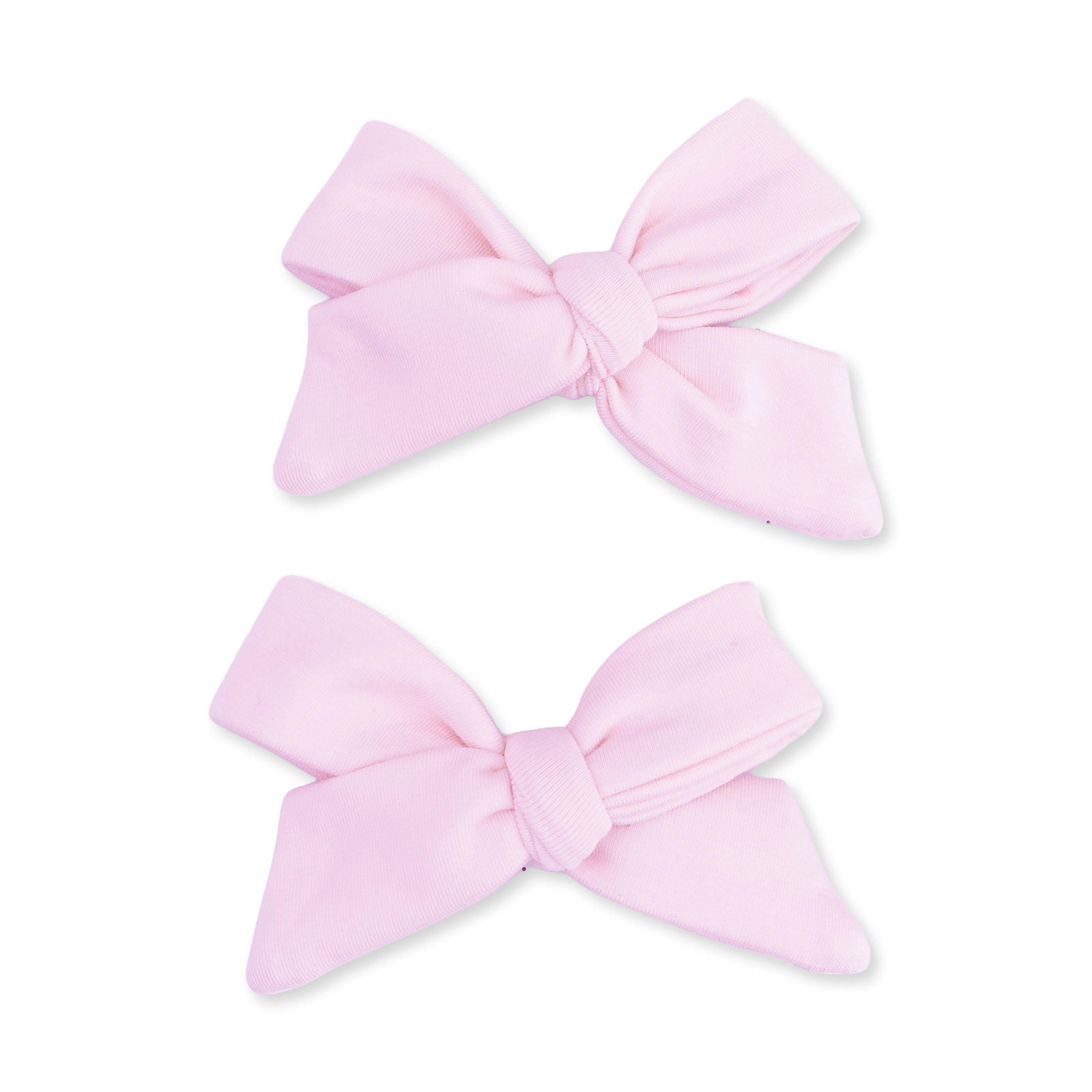 Solid Pink A Boo - 2 Pack Bow Clips