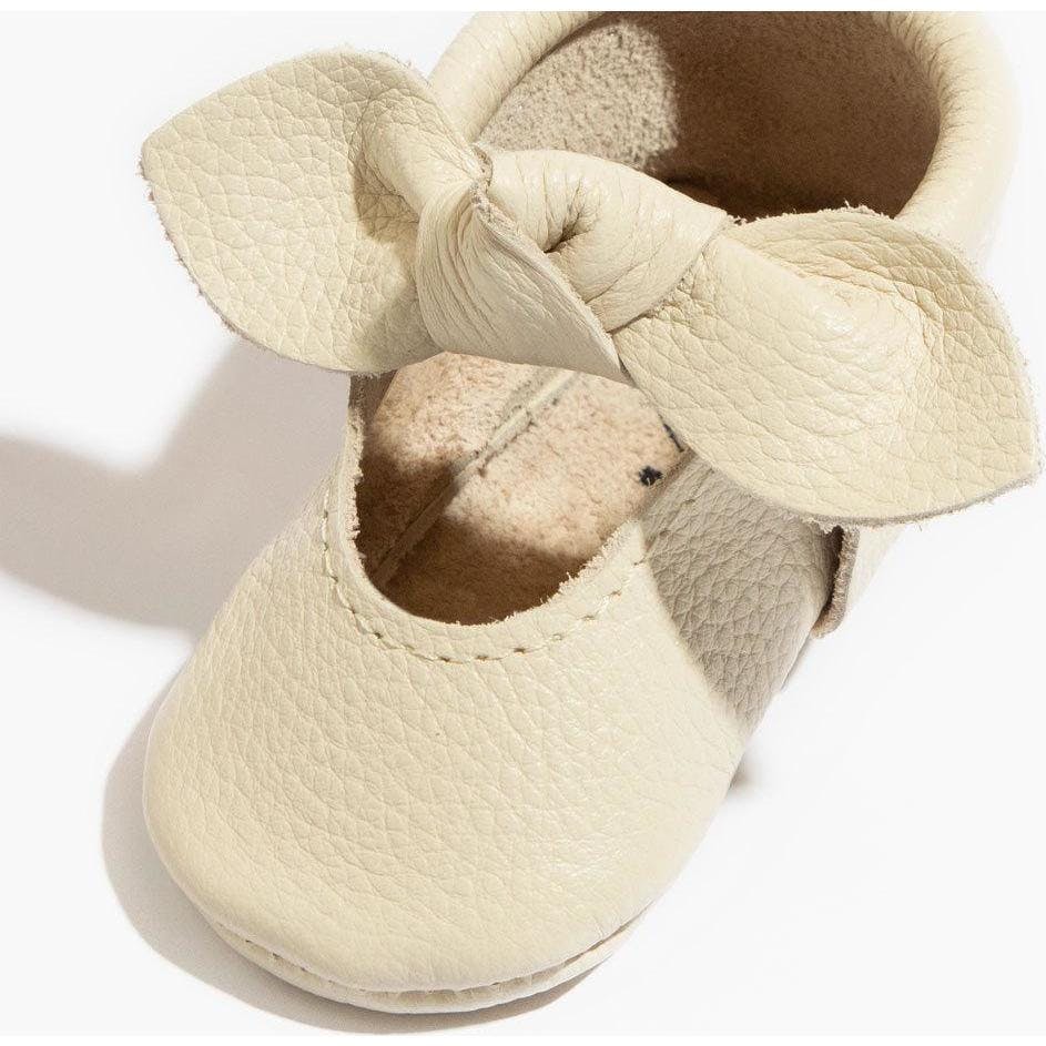 Birch Knotted Bow Baby Shoe