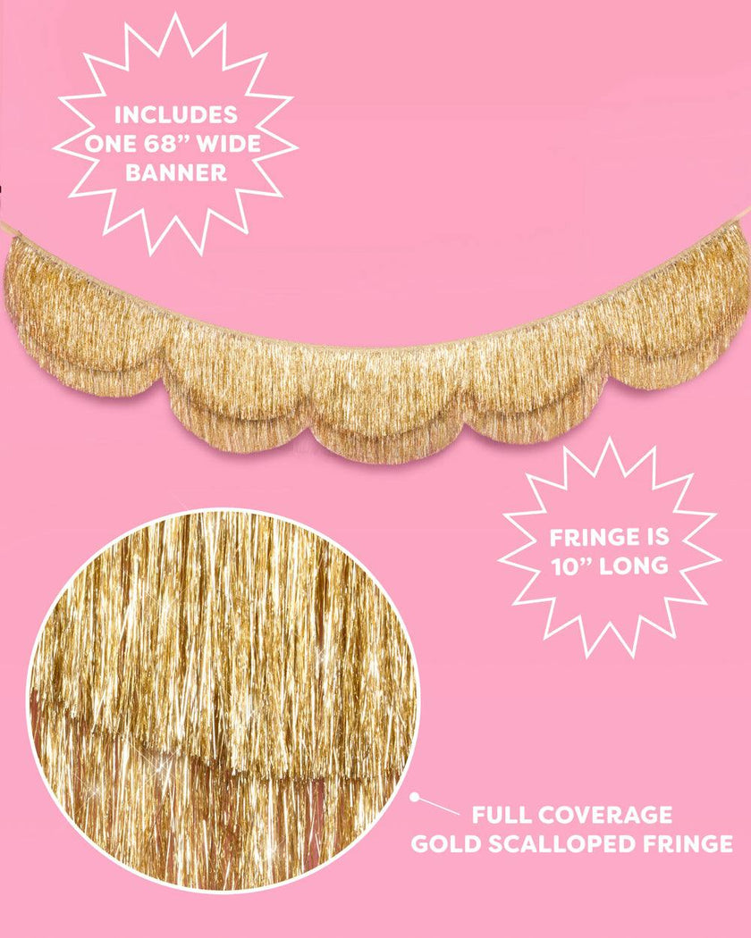 Stay Golden Fringe - scalloped banner