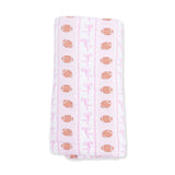 Football Bow Stripe - Swaddle Blanket