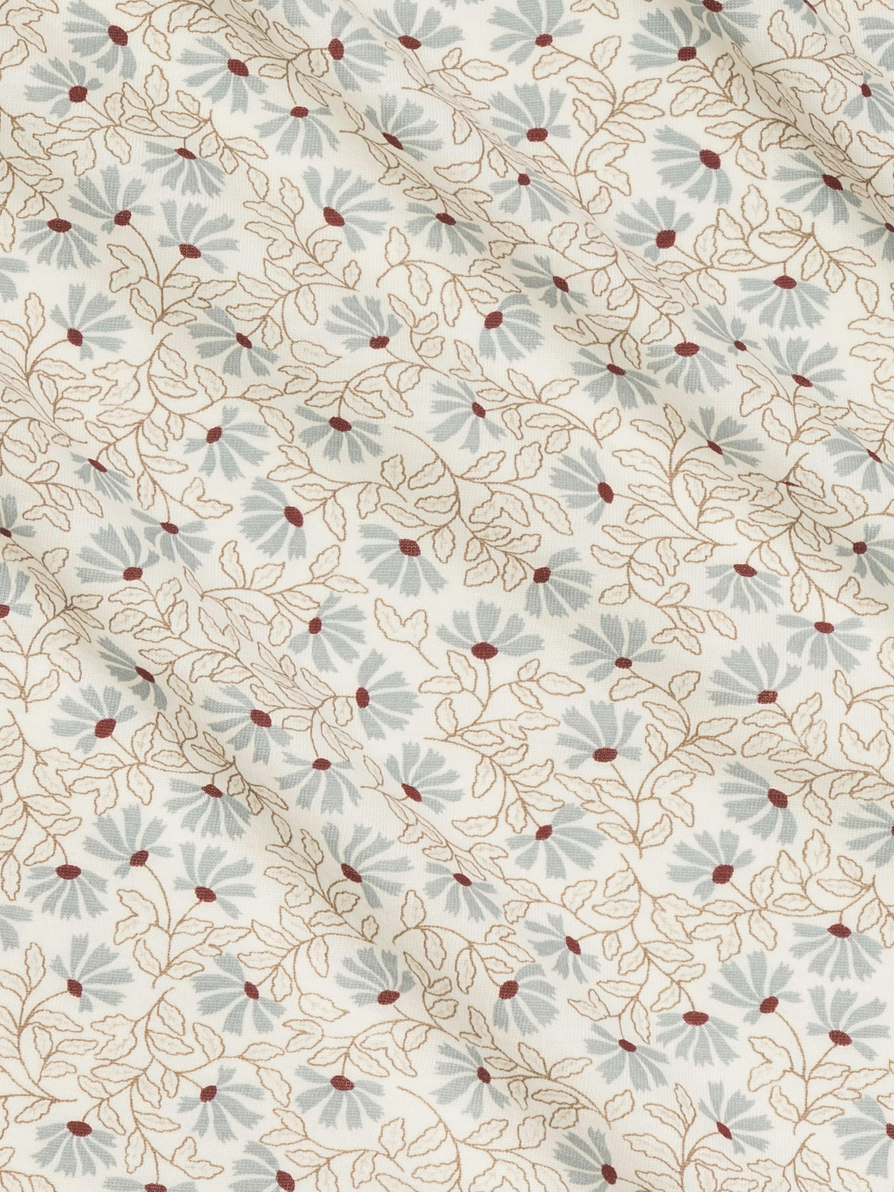 Swaddle Blanket Pamela Floral / Mist + Navy