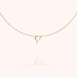 Initial Necklace, 14k Yellow Gold Filled