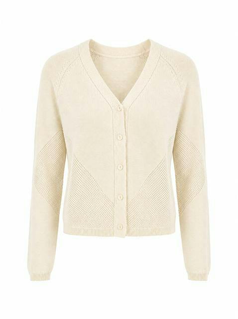 Knitted Boucle Cropped Cardigan