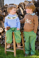 Long Sleeve Polo - Watercress Stripe