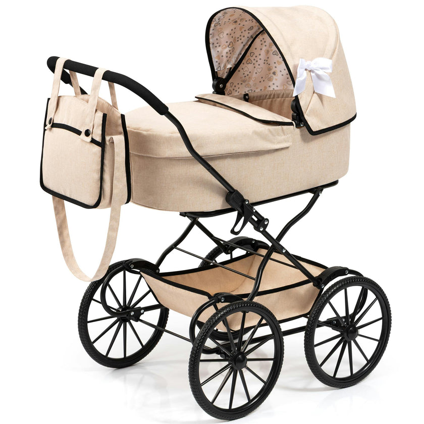 Bayer Design Dolls: Pram Classic - Beige & Black