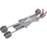Cotton Candy Pink: Umbrella Doll Stroller Doll Accessory- Pink