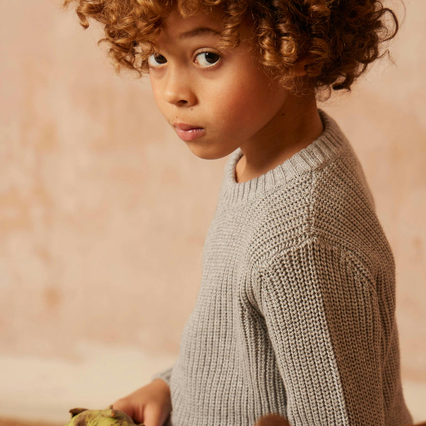 Classic Fisherman Jumper | Oxford Grey