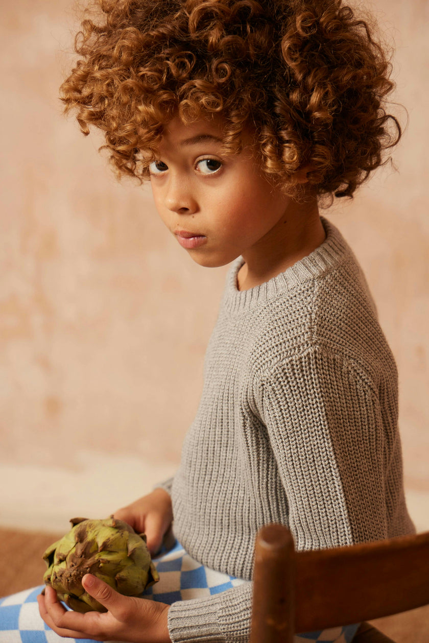 Classic Fisherman Jumper | Oxford Grey