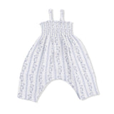 Kimberly Floral Stripe - Smocked Romper