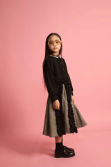 Knit Lace Cardigan Black