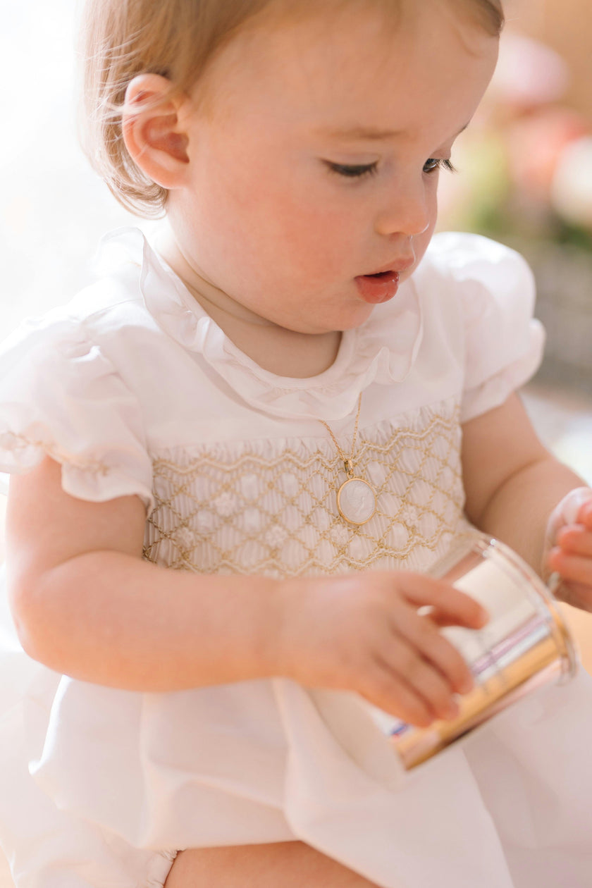 Colombe Gold Silk Ceremony Baby Bubble