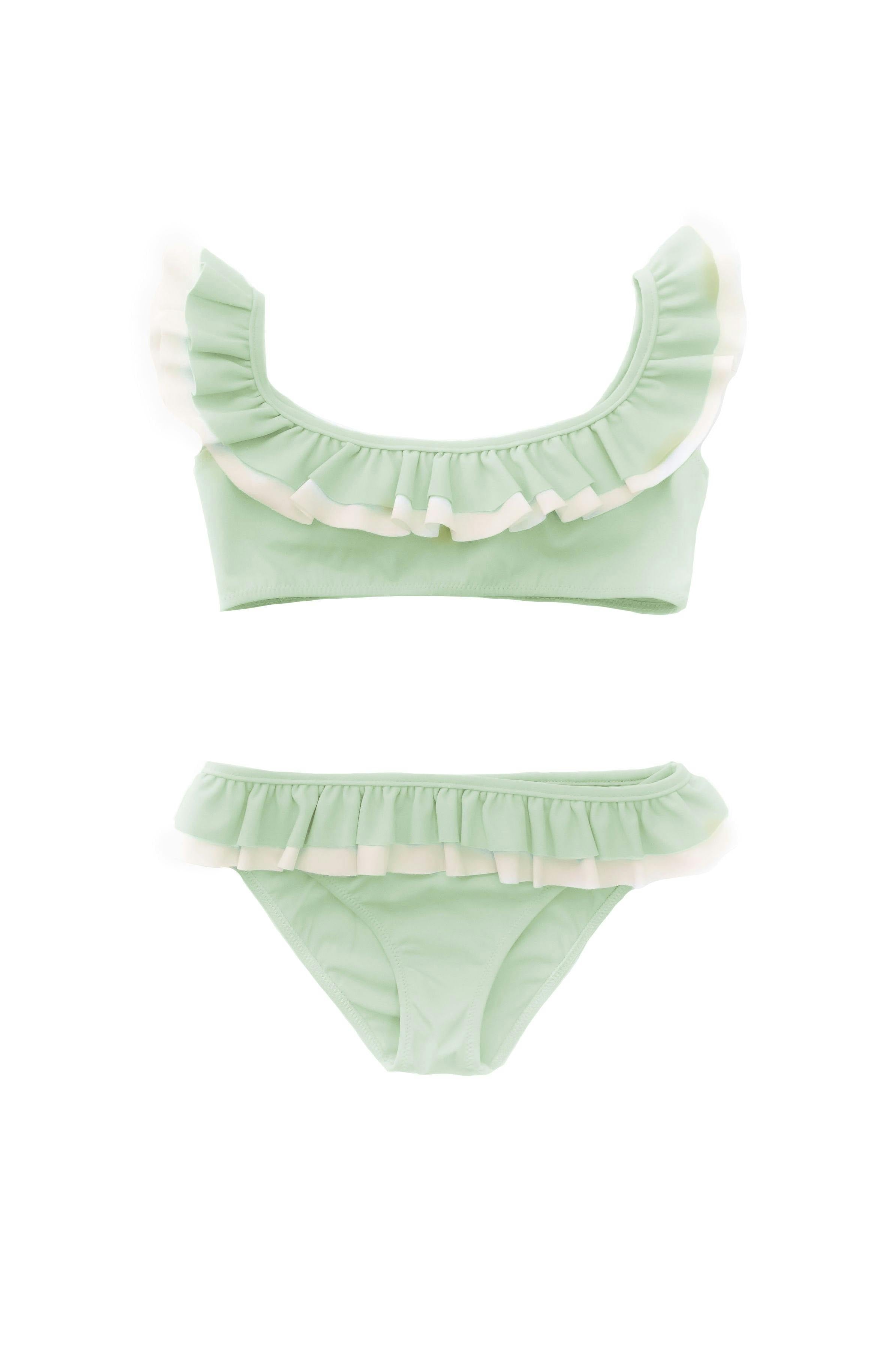 Kate Bikini - mint and ivory