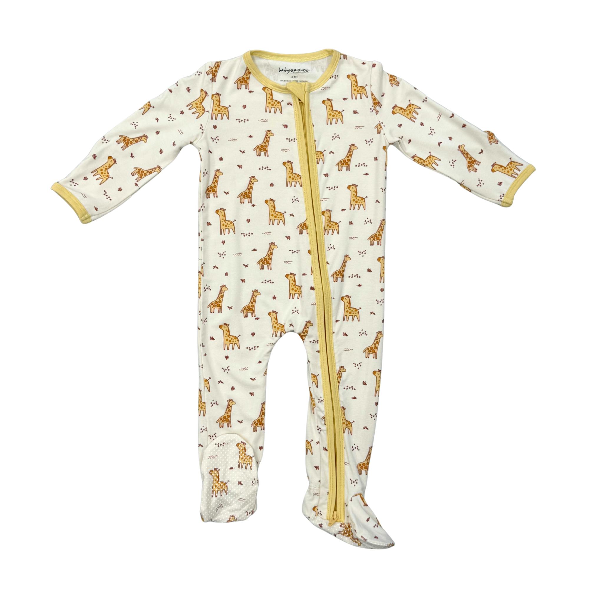 Footie Romper in Giraffe