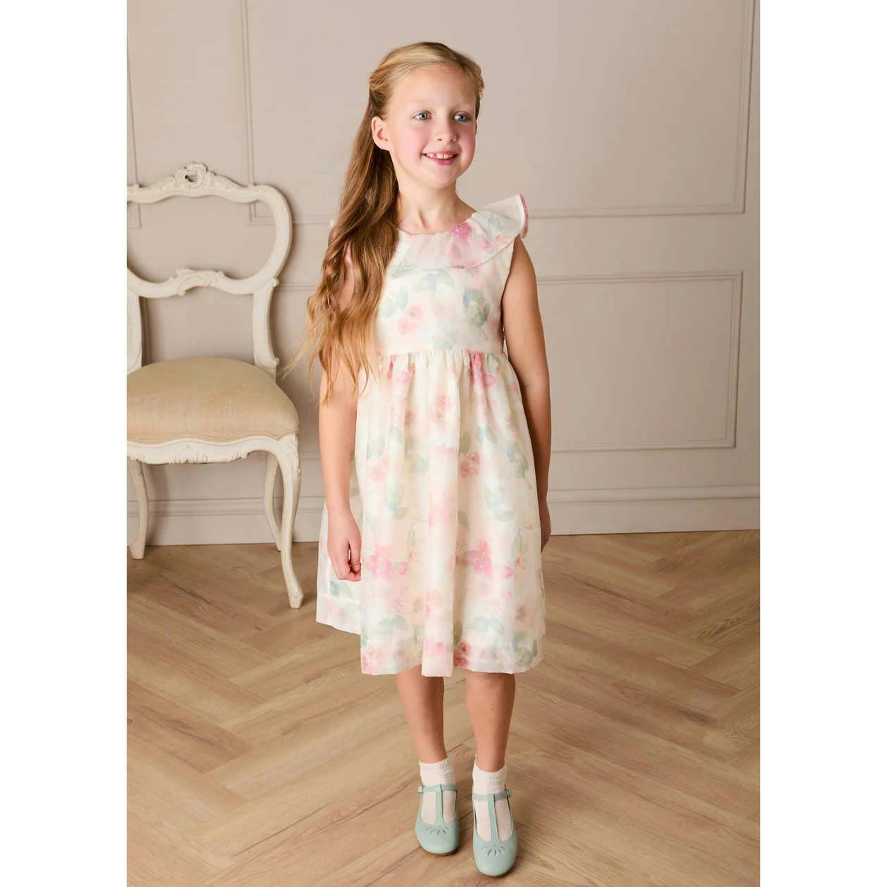 Lillie Floral Sleeveless Dress in Pink (18mths-12yrs)