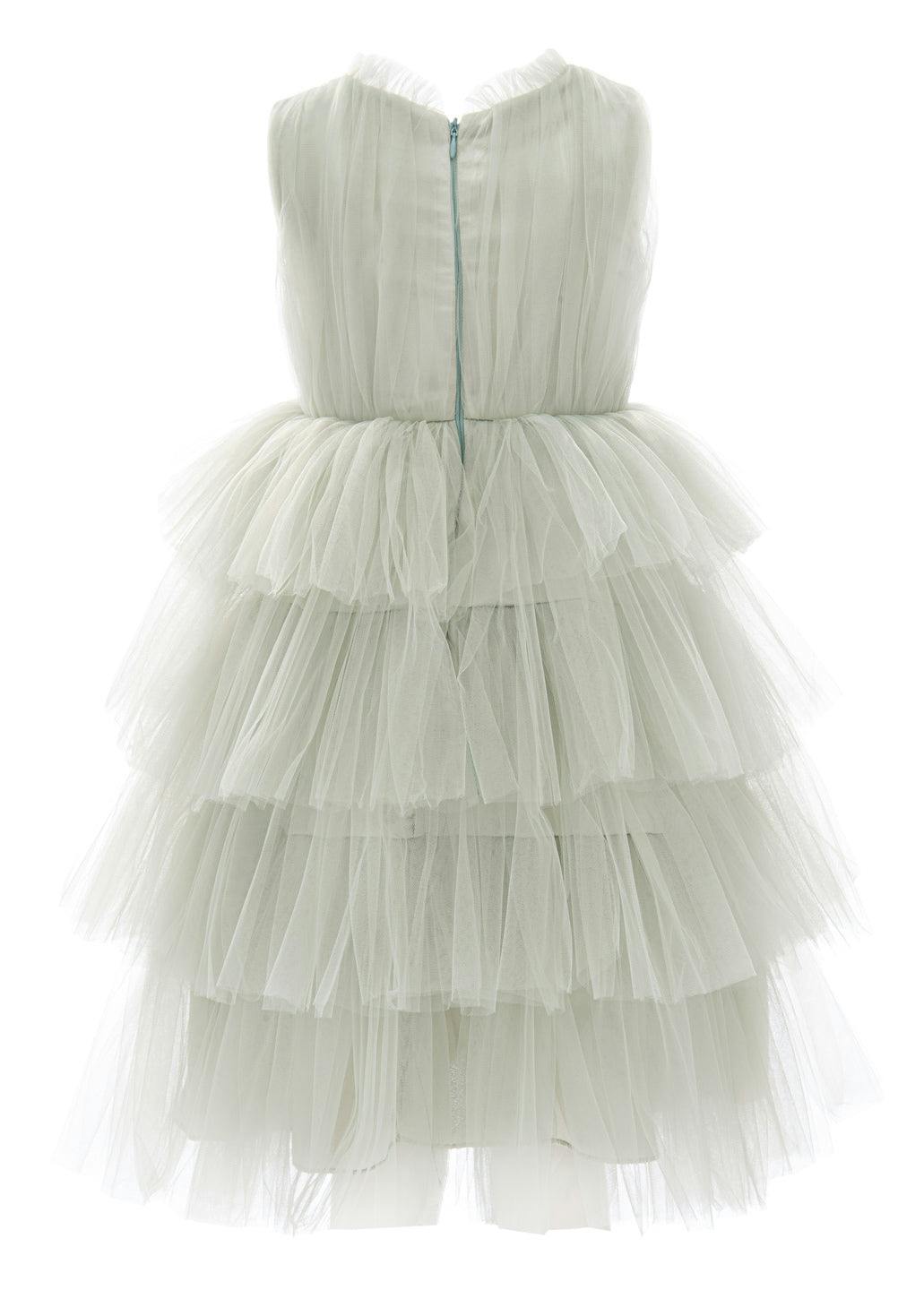 Green Farvue Tiered Tulle Dress