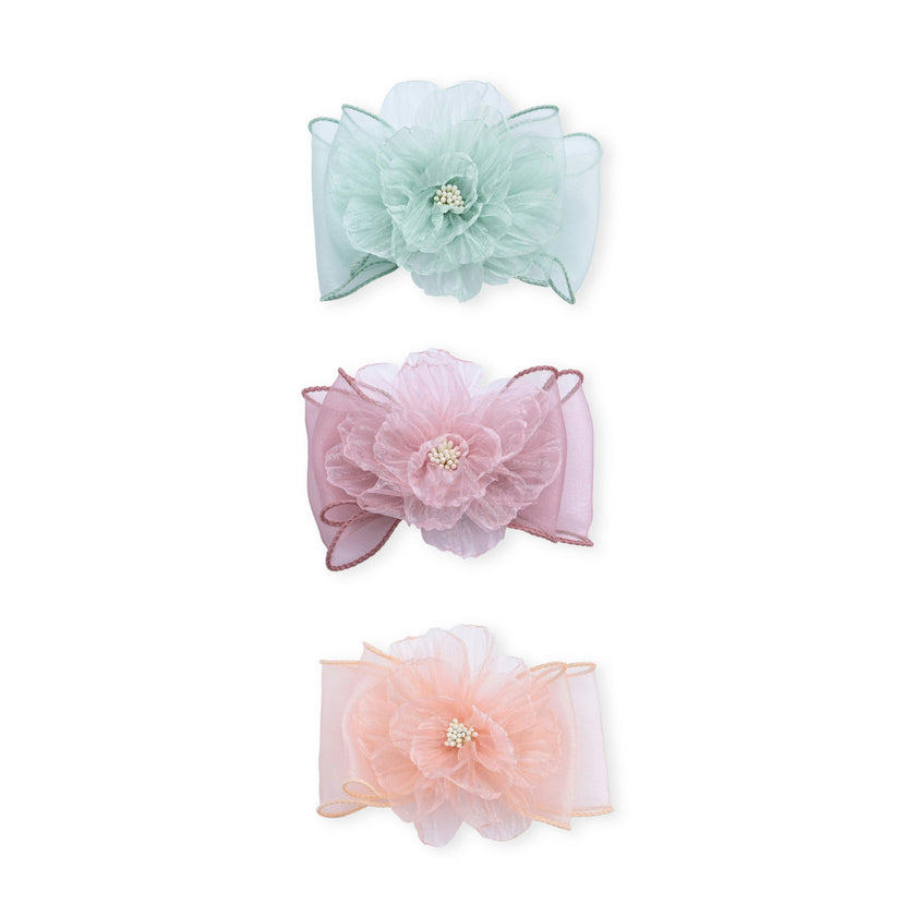 Multicolor Flower Hair Clip Set