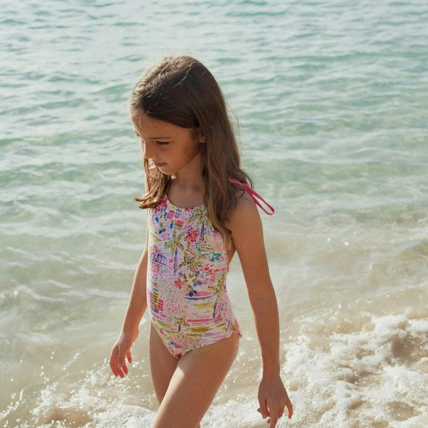 One-Piece UV Swimsuit, Pink