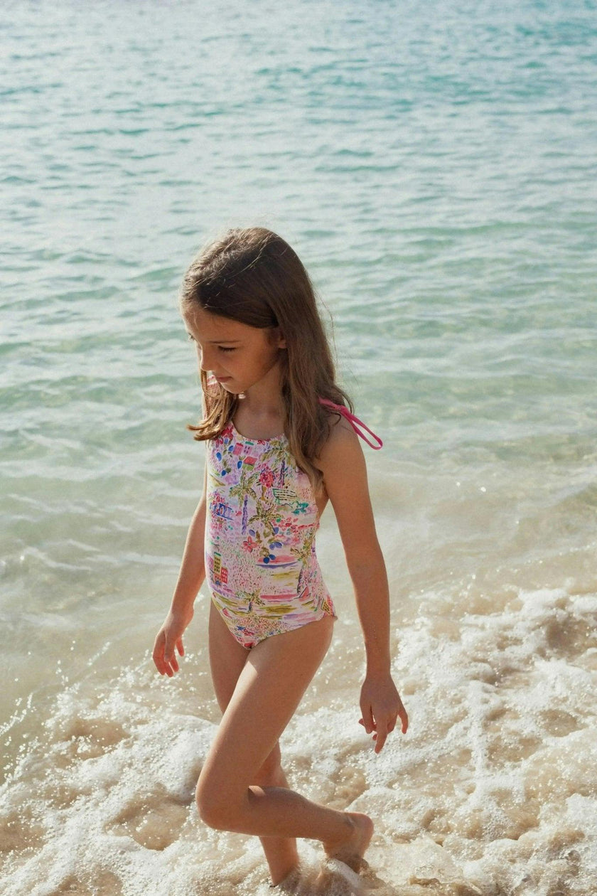 One-Piece UV Swimsuit, Pink
