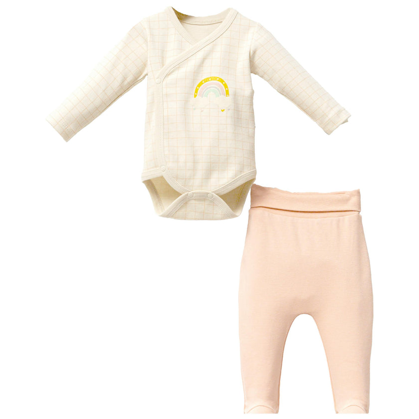 Peach Rainbow Bodysuit Outfit
