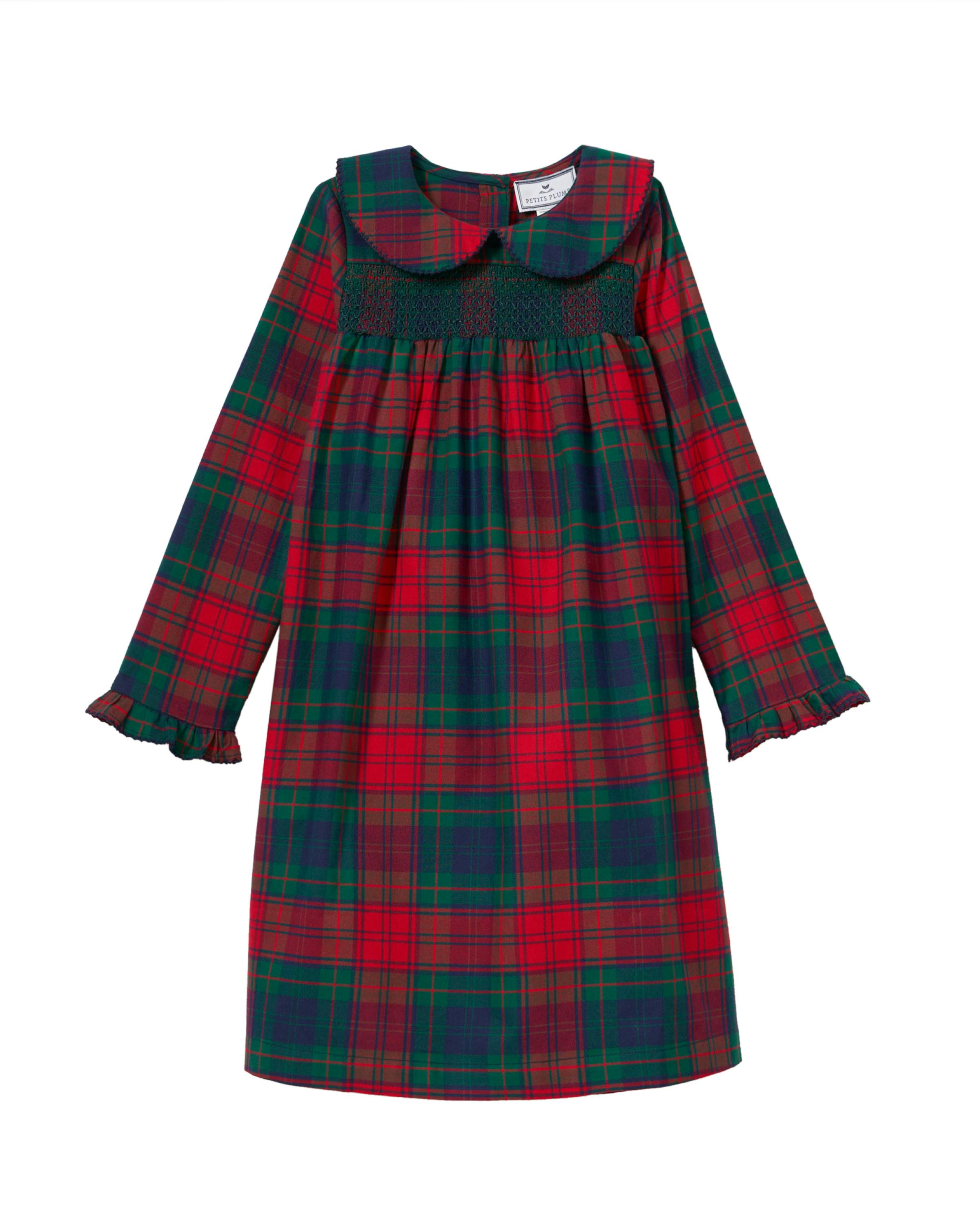 Girl's Brushed Twill Eloise Nightgown in St. James Tartan