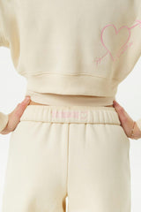 Jessie Winter White French Terry Jogger - Ma Cherie
