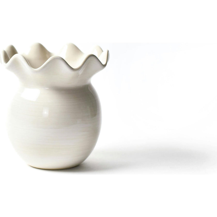 Signature White Ruffle Vase