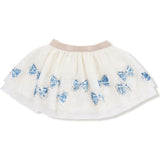 Romi Floral - Blue Bow Tutu Skirt