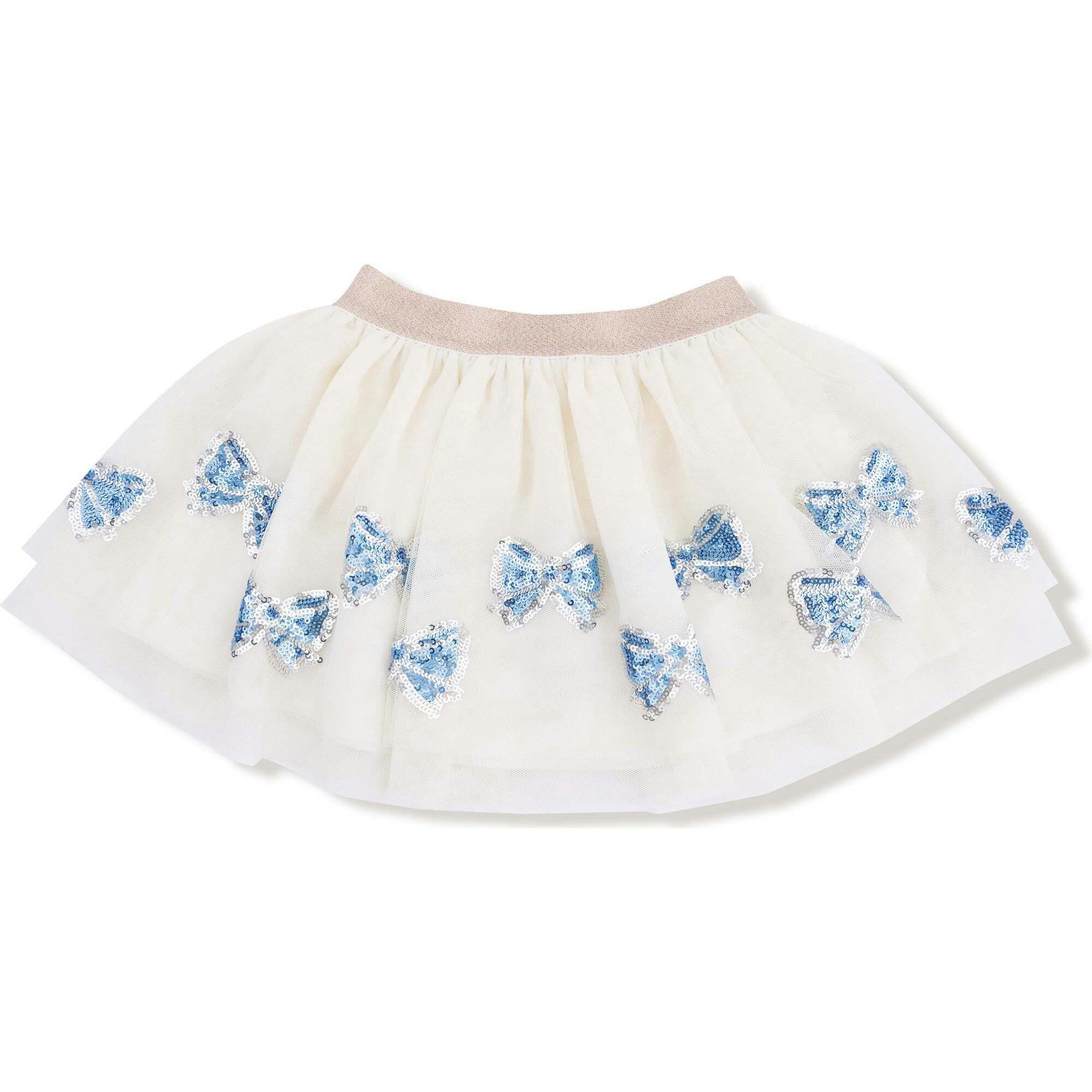 Romi Floral - Blue Bow Tutu Skirt