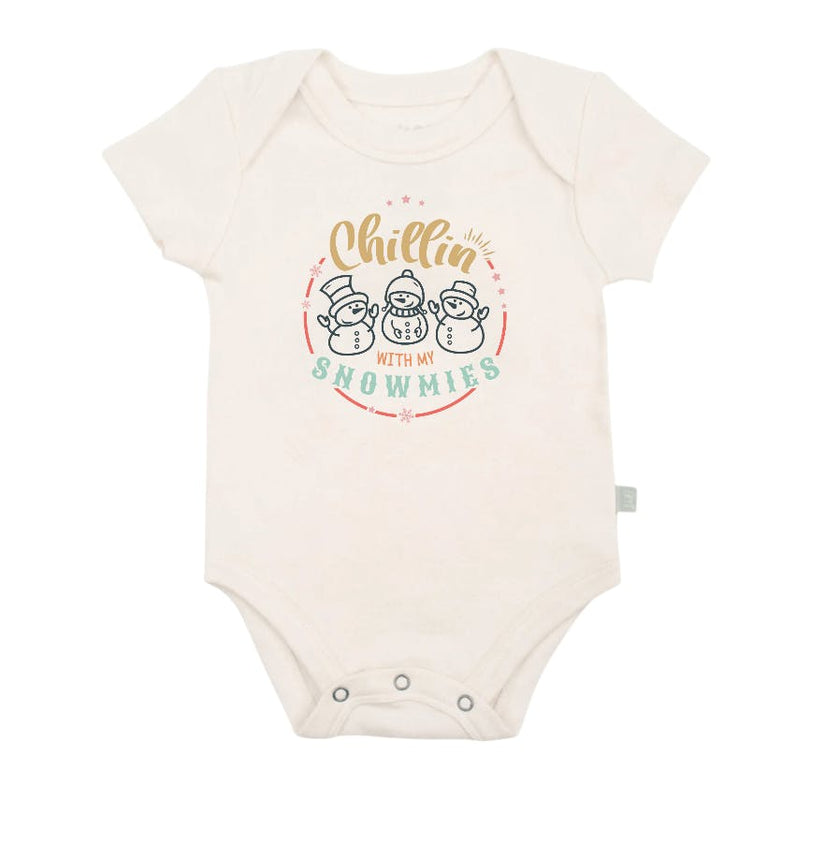 graphic bodysuit | chillin with my snowmies