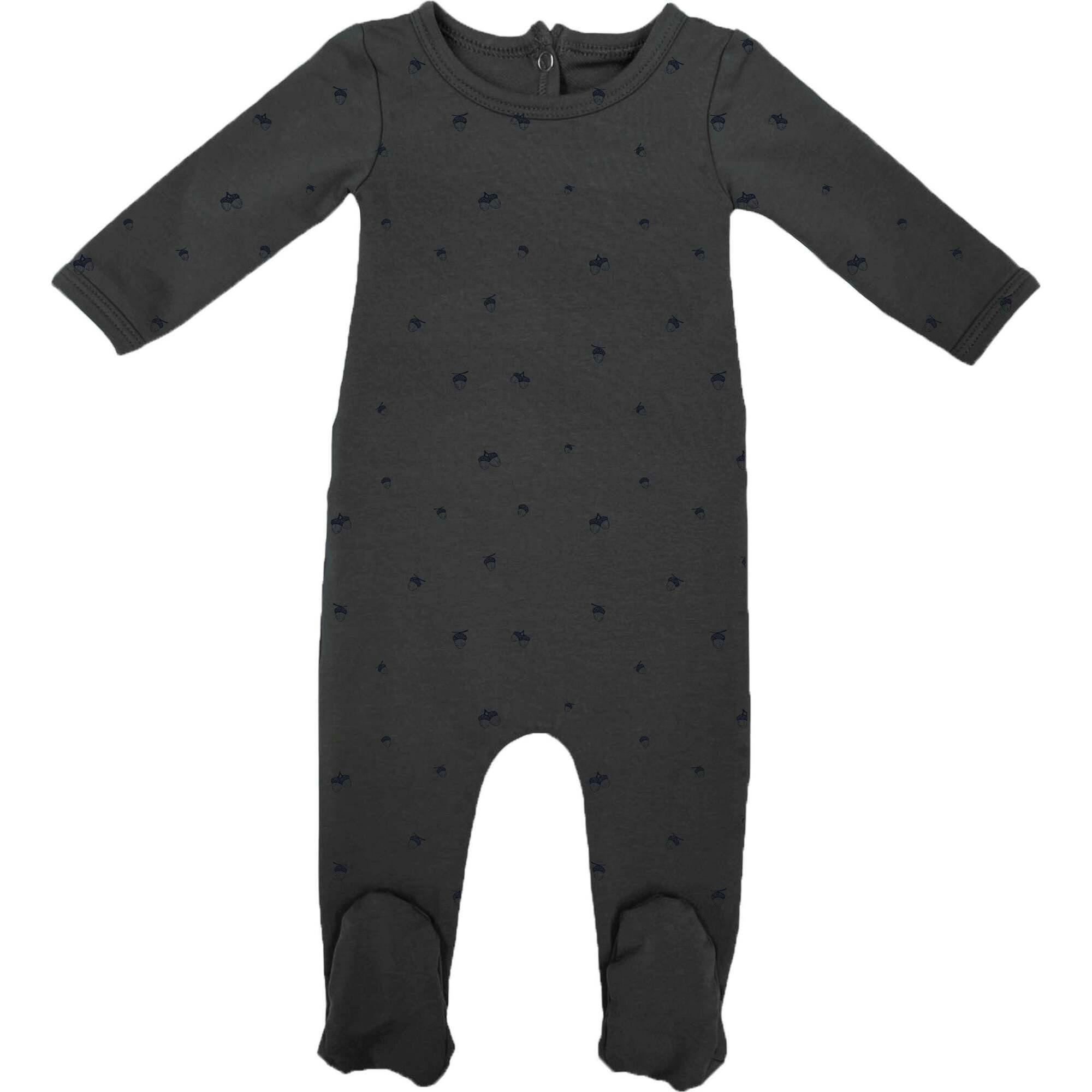 Acorn Print Long Sleeve Footie