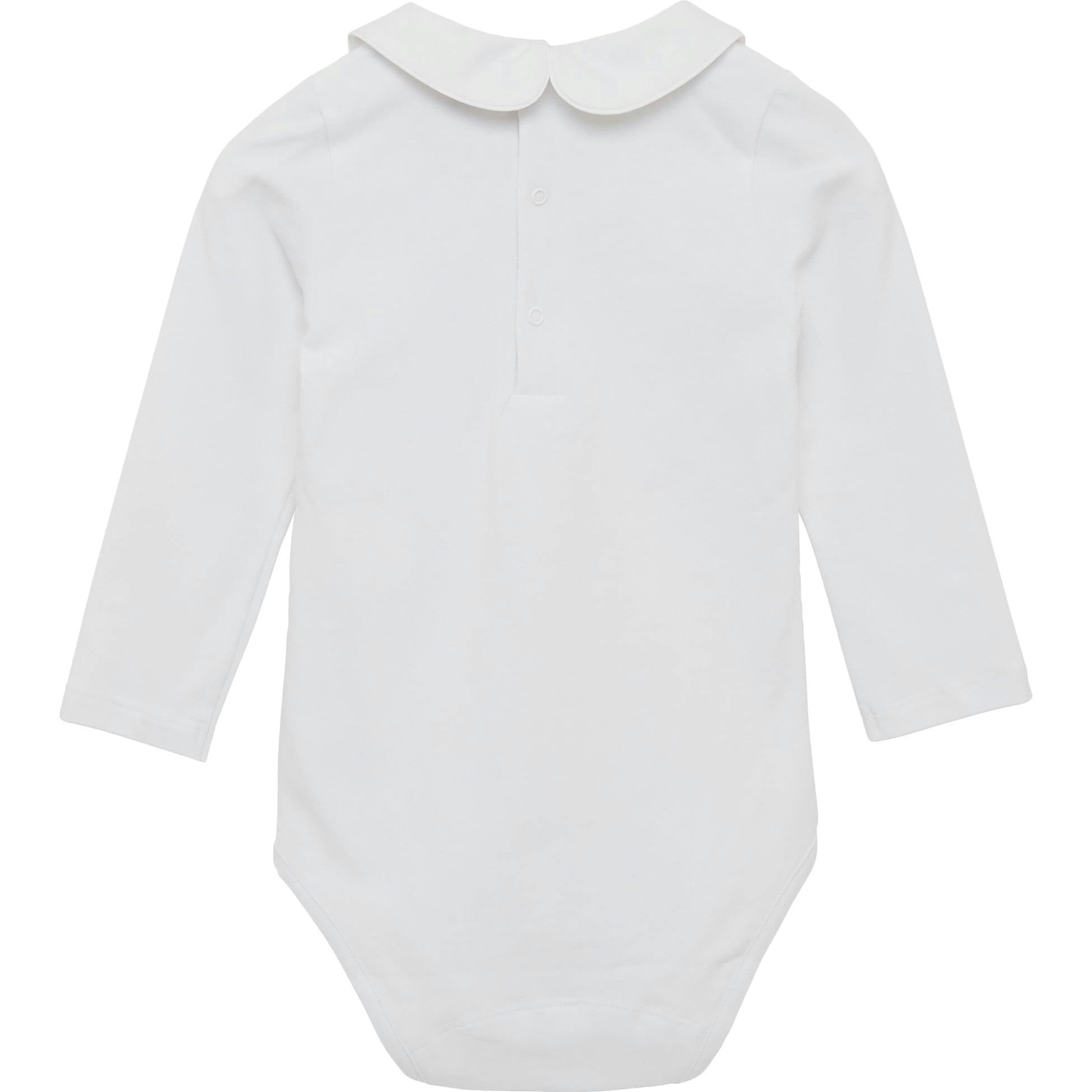 Baby Long-Sleeved Milo Bodysuit in White