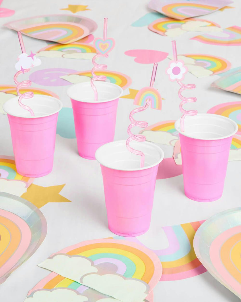 Rainbow Straws - 16 reusable straws