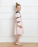 Bella dress (burgundy with golden embroidery blooms)