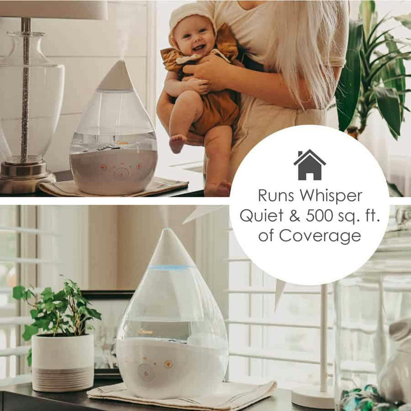 Crane 4-in-1 Top Fill Humidifier, 1 Gallon with Sound Machine, Night Light