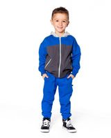 Color Blocked Zip Front Fleece Hoodie