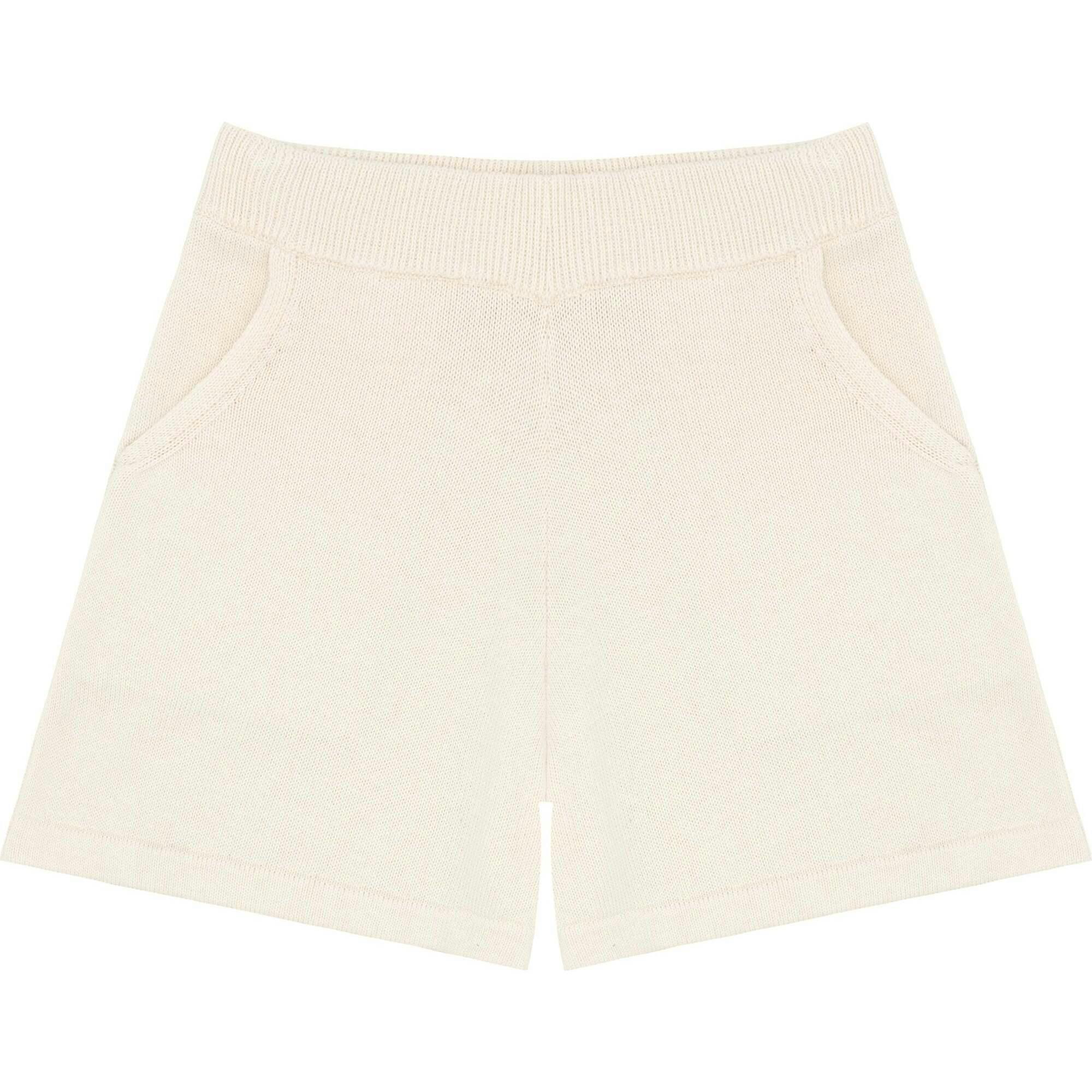 Women's Cream Knit Shorts