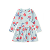 Long Sleeve Pocket Dress, Tossed Apples