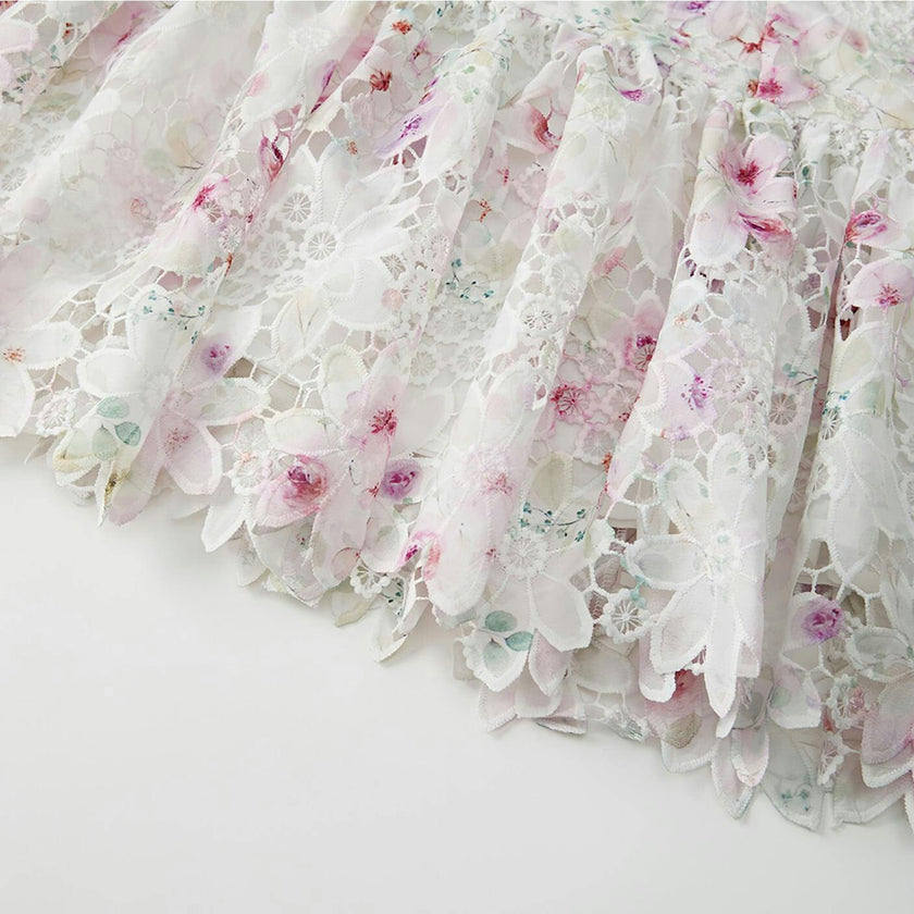 Belle Embroidered Mini Dress