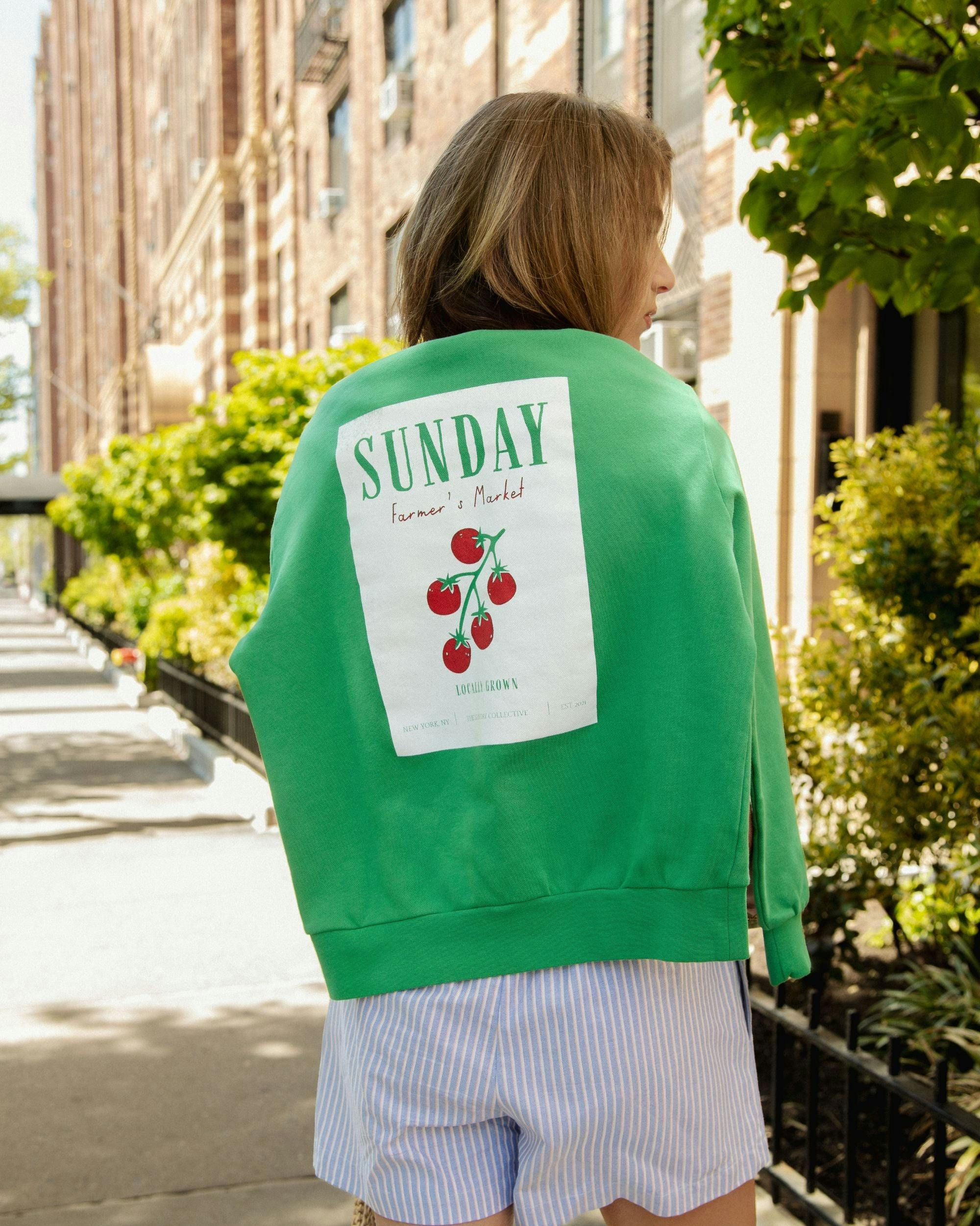 Adult Organic Weekend Sweatshirt in Cucumber