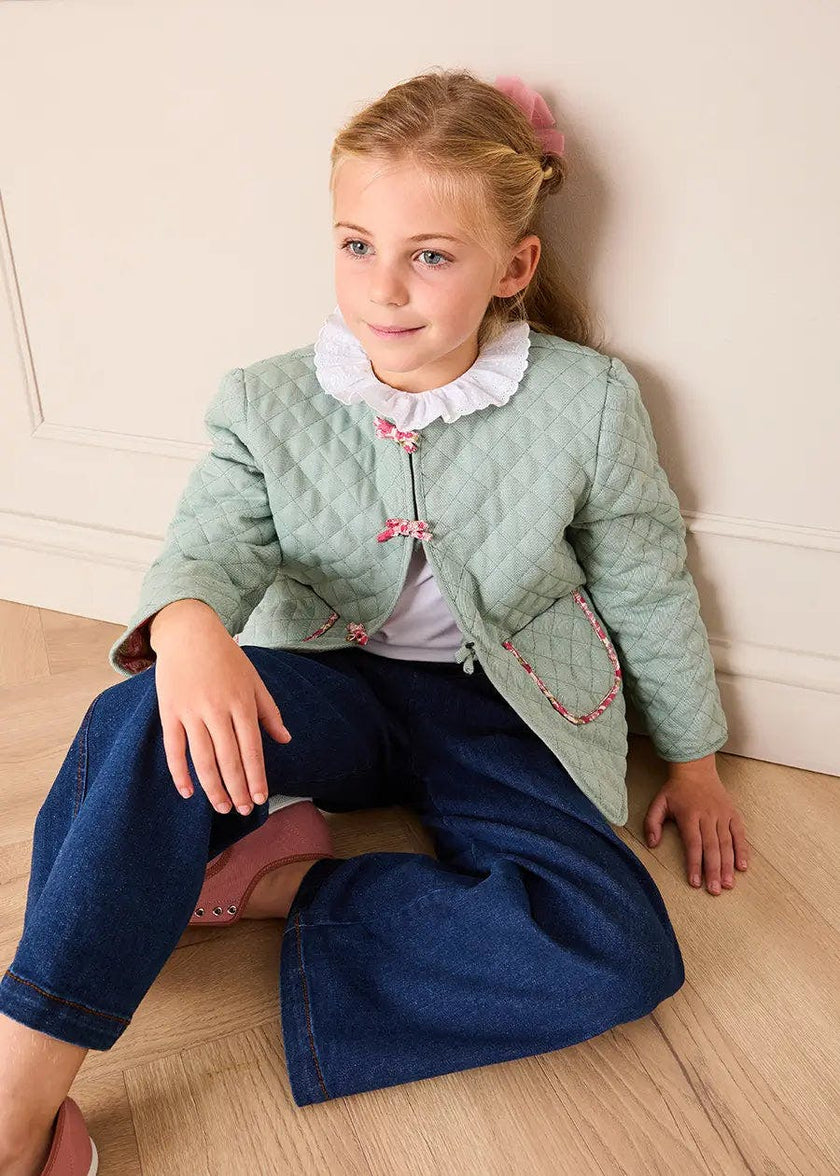Margret Floral Reversible Quilted Jacket in Pink (4-12yrs)