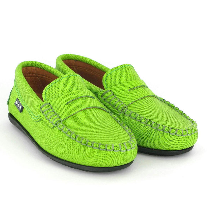 Leather Penny Moccasins, Green
