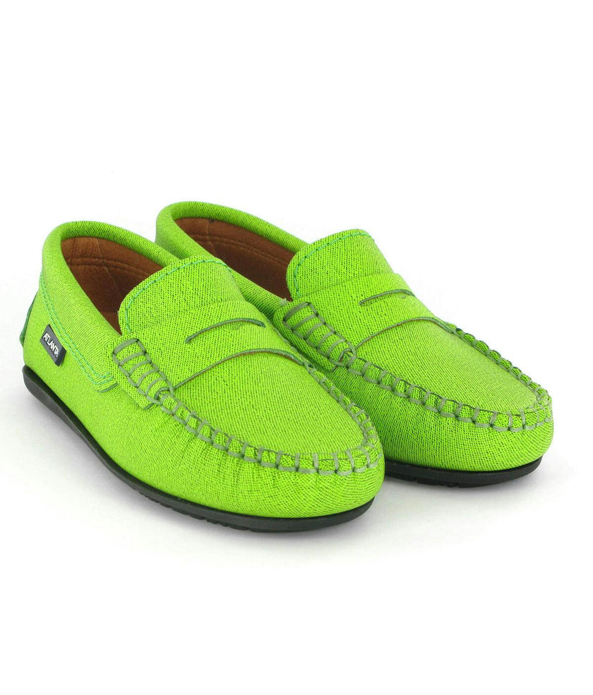Leather Penny Moccasins, Green