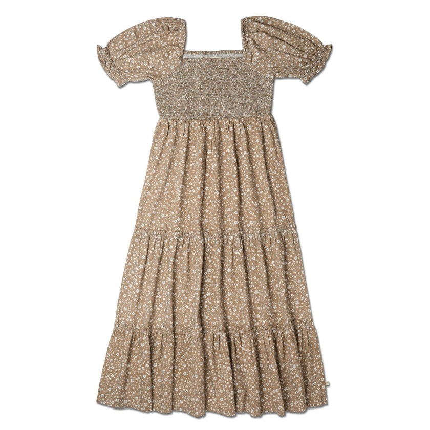 Organic Smocked Tiered Dress