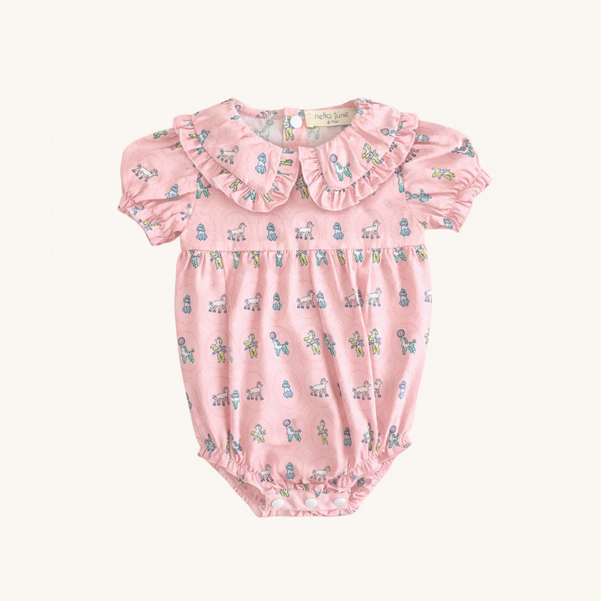 Ruffle Trim Baby Bubble in Poodle